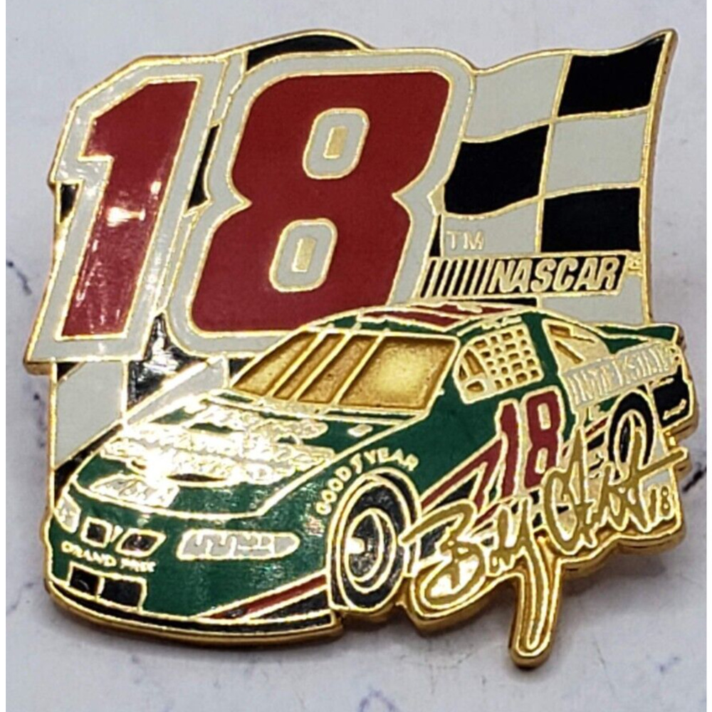 Bobby Labonte Interstate Battery #18 Nascar Checkered Flag Racing Hat Pin